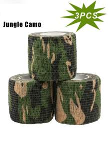 3pcs Multi-Purpose Self-Adhesive Waterproof Camouflage Stickers, Bicycle Anti-Scratch Tape, Multi-Purpose Waterproof Camouflage Tape, Reusable Self-Adhesive Elastic Wrap Bandage, Suitable For Outdoor Gear, Fitness Protection, Outdoor Sports Tools Wrapping