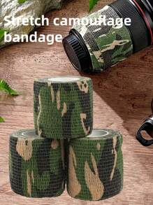 3pcs Multi-Purpose Self-Adhesive Waterproof Camouflage Stickers, Bicycle Anti-Scratch Tape, Multi-Purpose Waterproof Camouflage Tape, Reusable Self-Adhesive Elastic Wrap Bandage, Suitable For Outdoor Gear, Fitness Protection, Outdoor Sports Tools Wrapping