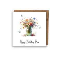 Floral Greeting Cards For Mom, Birthday Cards For Mom, Greeting Cards For Mom, Special Birthday Cards For Mom, From Daughter, Best Friend With Mom