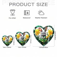 1 Person Easter Bunny Sun Catcher Window Hanging Decoration - Acrylic Spot With Charming Rabbit And Daffodil Design, Perfect For Home, Garden, Office And Outdoor Holiday Decoration, Holiday Decoration|Rabbit Design|Glossy Finish, Easter Decoration, Holiday Decoration Easter Decorations Party Gift