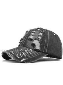 2025 Spring/Summer New Distressed Denim Baseball Cap, Vintage Washed Casual Versatile Snapback Hat, Unique Unisex Couple Design