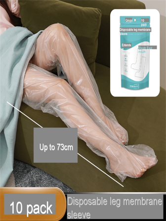 10/50/100对一次性透明足套膜，柔软保湿腿部护理，适合夏季、春季、秋季和冬季，日常美容护理，男女通用