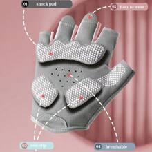 1 Pair Women's All-Season Thin Professional Fitness Gloves, Yoga Protective Gloves, High Elasticity And Comfortable, Palm Shock Absorbing Pad To Prevent Slipping And Wear, Outdoor Cycling Gloves Gym Accessories, Sport, Gym, Home Exercise, Women's Gym Gloves, Boxing Gloves, Gym Gloves, Gym Gloves, Men's Gym Gloves