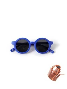 1pc Toddler Glasses, Cute Round TPEE Soft Frame, Comfortable Impact Resistant Versatile Candy Colors, Baby 0-2 Years Old Fashion Glasses - Candy Color Round - View 17