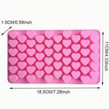 Ice Cube Mold, Mini Heart Shaped Silicone Mold, Chocolate/Gummy Candy Mold, Baking Pastry Jelly Cookie Cake Decorating Tool, Kitchen Supplies