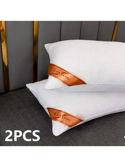 Luxe High Rebound Wit Pillows, Pair Zachte Com Tafel Bedroom Sleeping Star Hotel Home Single Adult Kussen view 6