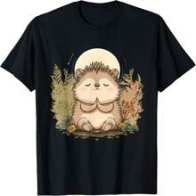 Meditation Hedgehog Buddhist Zen Buddha Yoga Spiritual T-Shirt