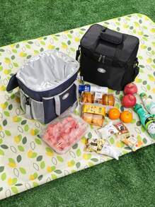 1个保温午餐盒袋，防水加厚铝箔袋，学生可装米饭，适合夏季户外用餐、野餐和露营，开学季必备 - 彩色 - 查看 5