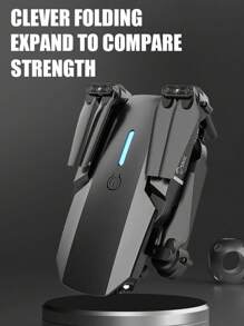 Foldable Remote-Controlled Drone E88 Equipped With Dual Cameras, USB Rechargeable Lithium Polymer Battery, Wi Fi Remote Control, 720p Video, Indoor Use, Beginner Level, Intelligent Obstacle Avoidance