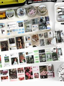 6 * 200 cm wasserabweisender selbstklebender Kontostreifen Landschafts-Aufkleber Dekorativer Handyhülle Tassen-Aufkleber