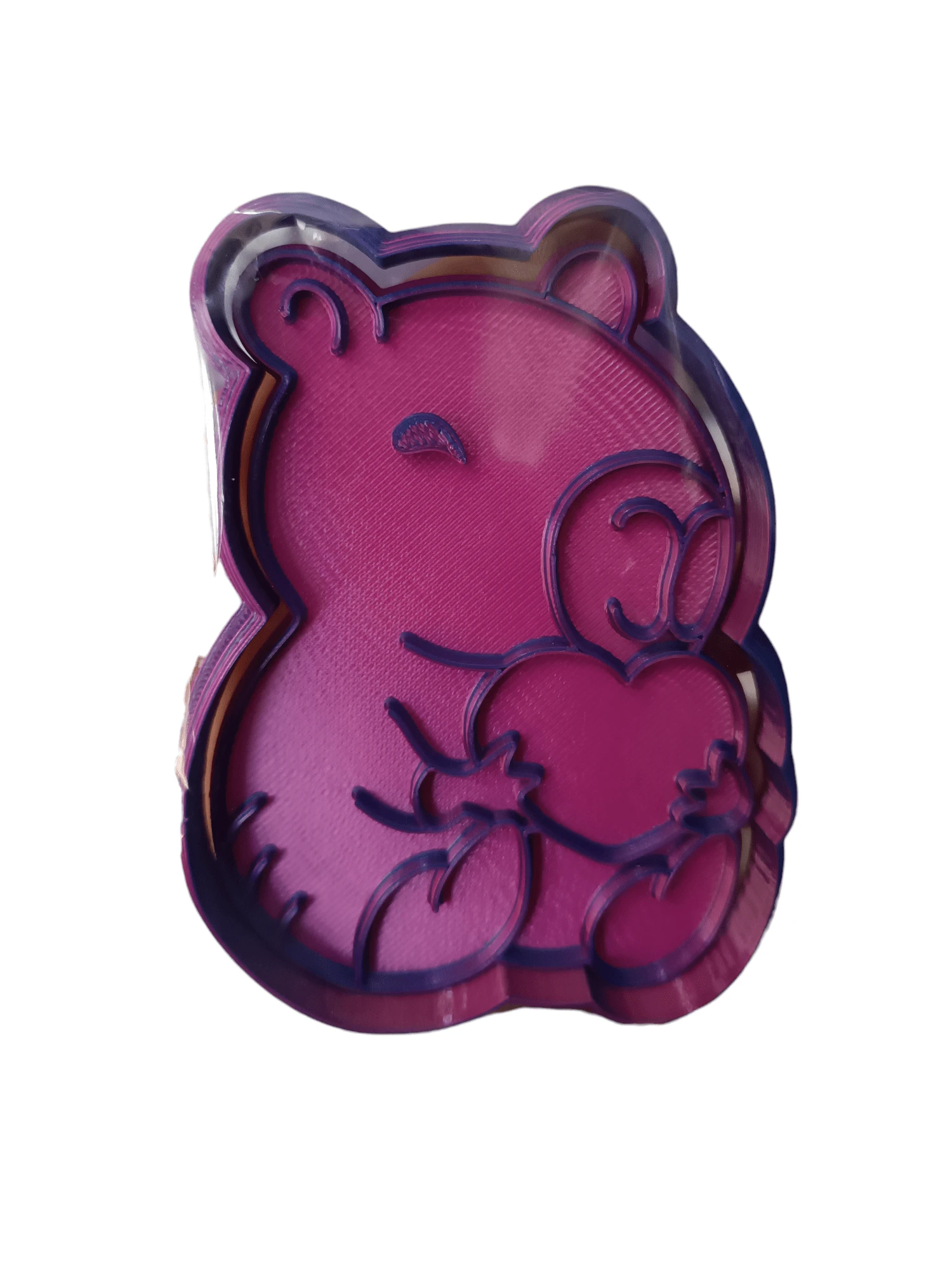 cortador para galleta capibara corazón cortador+ sello cortador para galleta decoración con royal icing - Morado Violeta - Ver 1