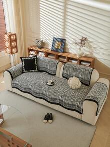 1 件不对称雪尼尔防滑沙发套，适合所有季节
