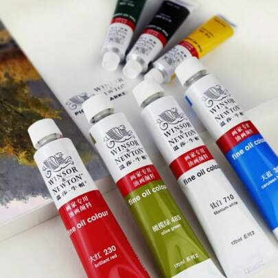 45ml/1.52oz Windsor Newton Oil Paint Single Aluminum Tube Art Creation Oil Paint, Professional All Colors, Oil Drawing Pigments For Canvas Painting, Artist Quality, Good Coverage, Excellent Tinting Strength, Ideal For Artist Beginner Adult, Gifts For Artist, New And Old Packages Are Shipped Randomly, Mother's Day, Mom's Gift