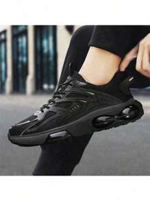 Zwarte Air Cushion sportschoenen voor heren, ademende lichtgewicht 2025 nieuwe hardloopschoenen, verhoogde mesh schoenen, casual schoenen voor studenten, sportschoenen voor jongeren