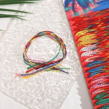 100pcs/Pack Mixed Color Lucky Handmade Bracelets