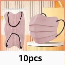 10pcs Disposable 3D Face Masks For Women, Fashion, Multi-Color, Breathable, Dust-Proof & UV Protection - Multicolor - View 18
