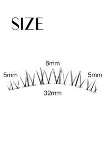 60 Clusters/Set Cartoon Style Small Flame Segmental Lower False Eyelashes
