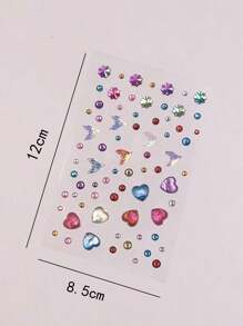 3件装激光鱼鳞立体脸贴，美人鱼尾形脸贴，适用于狂欢节、演唱会、舞台表演、化妆装饰、美甲装饰、新娘结婚眼妆拍照装饰、送朋友的生日礼物、节日礼物