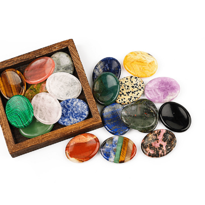 1PC Natural Crystal Palm Stone 35*45mm Worry Stone