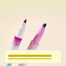12pcs Colorful Highlighter Pens, Double-Ended Dual-Color, Suitable For Students Marking, Highlighting, 24 Colors