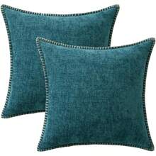 1 peça/2 peças Capa de Almofada Sem Enchimento, Fronha de Chenille para Sofá, Decoração Doméstica