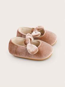 Spring And Autumn Infant Princess Shoes For Female Babies 0-1 Years Old Soft Soled Non Slip Shoes For Newborns 6-12 Months Learning To Walk Shoes - Khaki - View 2