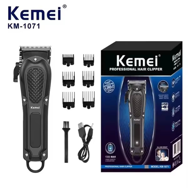 Machine de coupe de cheveux Kemei Barber Blading, tondeuse de toilettage sans fil rechargeable, rasoir professionnel KM-1071