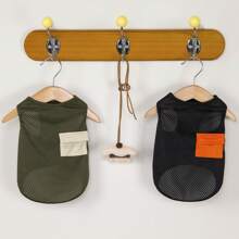 宠物春夏网眼透气背心，适合猫和小型犬，户外穿着