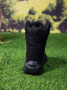 Botas tácticas negras impermeables para hombre, de estilo deportivo para el desierto, de alta para senderismo, al aire libre, combate y escalada