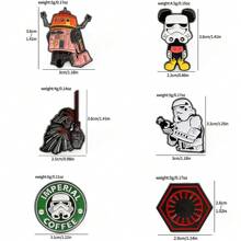 Disney 1/6 Pcs Cartoon Anime Brooch Personalized Robot Soldier Organization Logo Enamel Pin Backpack Clothing Jewelry Metal Badge Accessories A Gift For My Friends