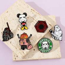 Disney 1/6 Pcs Cartoon Anime Brooch Personalized Robot Soldier Organization Logo Enamel Pin Backpack Clothing Jewelry Metal Badge Accessories A Gift For My Friends