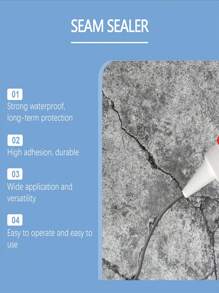 Waterproof Joint Sealant Tile Waterproof, Wear-Resistant, Elastic, Invisible, Transparent Leak-Proof Sealant