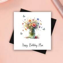 Floral Greeting Cards For Mom, Birthday Cards For Mom, Greeting Cards For Mom, Special Birthday Cards For Mom, From Daughter, Best Friend With Mom