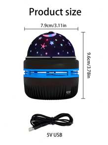 Orleans Polar Star Projector, USB Power Supply, Multi-Color Remote Control, PVC Material, ≤ 36V Working Voltage, No Laser, For Home Mood Lighting