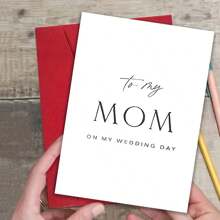 1 张送给妈妈的婚礼卡片，送给父母的感谢卡，送给妈妈的完美纪念礼物，包括信封