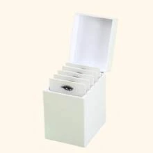 Estojo para Armazenamento de Cílios, Caixa de Armazenamento Acrílica de 5/10 Camadas para Organização de Cílios, Suporte para Paleta de Cola de Cílios Postiços, Expositor Compacto para Alongamento de Cílios com 5/10 Paletes