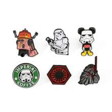 Disney 1/6 Pcs Cartoon Anime Brooch Personalized Robot Soldier Organization Logo Enamel Pin Backpack Clothing Jewelry Metal Badge Accessories A Gift For My Friends