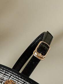 女士厚底绑带扣凉鞋休闲波西米亚风度假复古黑彩拼接露趾防滑舒适夏季新款坡跟不累时尚户外沙滩罗马鞋