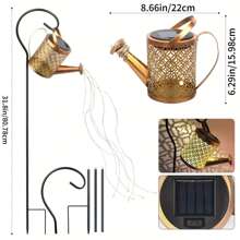 RANGDONG IP65 Waterproof New Solar Powered LED String Lights, Outdoor Camping Decor, Commercial Lighting Decoration, Outdoor Retro Metal Solar Lantern With Flowing Light, Applicable For Garden, Deck, Pathway - Bronze - View 7