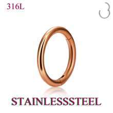 1 pièce Boucle d'oreille circulaire fermée simple non percée, unisexe, en titane G23 hypoallergénique/acier inoxydable 316L, multi-usage pour les oreilles, le nez, les lèvres