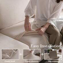 1 szt. Elastyczny wodoodporny pokrowiec na sofę żakardową, pokrowce na sofę modułową, odporne na zużycie, rozciągliwe pokrowce na sofę, zmywalne, miękkie pokrowce na poduszki na sofę, antypoślizgowe pokrowce na meble, pokrowce na sofę dla zwierząt