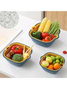 8pcs/6pcs,Drain Basket, Vegetable Wash Basket, Colander Basket, Plastic Filter Basket, Reusable Wash Basket, Kitchen Household Colander, Fruit Wash Basket, Kitchen Supplies, Kitchen Gadgets, Kitchen Accessories