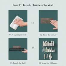 Toilet Storage Rack Bathroom Sh No-Drill Corner Sh Shower Wall Mounted Sh Bracket Bathroom Accessory Organizer Shampoo Back To School