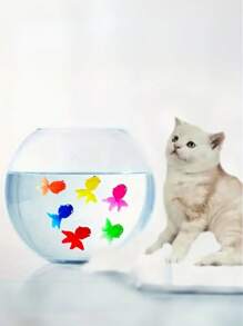 6pcs/Set Interactive Cat Toys - Colorful, Plastic Cat Teaser Toys, Endless Fun & Exercise, Random Colors
