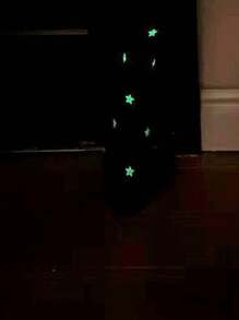 1pc New Luminous Neon Star Pantyhose, Glow-In-The-Dark Black Tights
