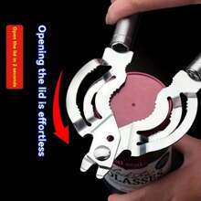 1 Pc Stainless Steel Can Opener - Multipurpose Manual Can Opener With Easy Grip Handle, Easy Bottle Opening Tool For Seniors With Arthritis And Weak Hands, Kitchen Gadgets, Kitchen Aid Tools | Sturdy Kitchen Tools | Solid Construction, Can Opener Clamp