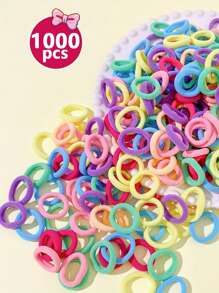 Colored Hair Bands For Girls, 100/500/1000pcs/Pack, Polyester Nonwoven Fabric, Mixed Colors - Perfect Gift For Students