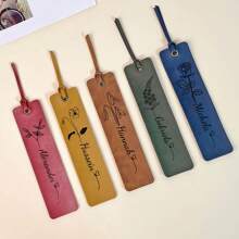 Personalized Leather Bookmark Custom Name Bookmark Gift For Book Lovers Bridesmaid Gift Wedding Gift Book Page Holder Housewarming Gift - Multicolor - View 11