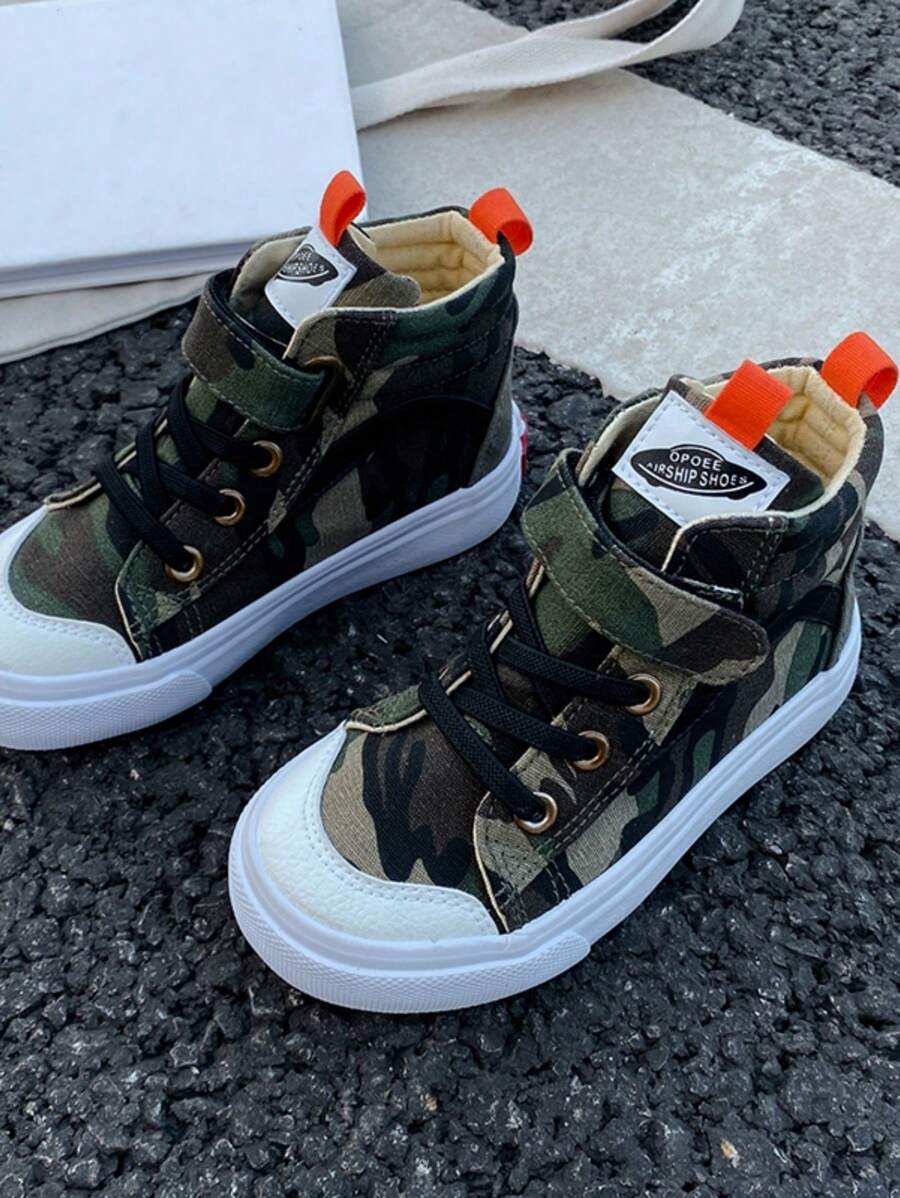 OPOEE White Cloth Shoes Baby White Shoes Middle Sneakers Children's Canvas Shoes Spring And Autumn Korean Version Simple Boy And Girl Shoes Fashion Low-Top Casual Lace-Up Track Shoes Classic Low-Top Canvas Shoes All Casual Sports Skateboard Children's Shoes
