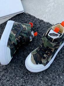 OPOEE White Cloth Shoes Baby White Shoes Middle Sneakers Children's Canvas Shoes Spring And Autumn Korean Version Simple Boy And Girl Shoes Fashion Low-Top Casual Lace-Up Track Shoes Classic Low-Top Canvas Shoes All Casual Sports Skateboard Children's Shoes